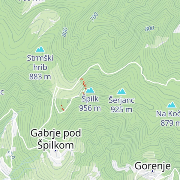 Map of Špilk