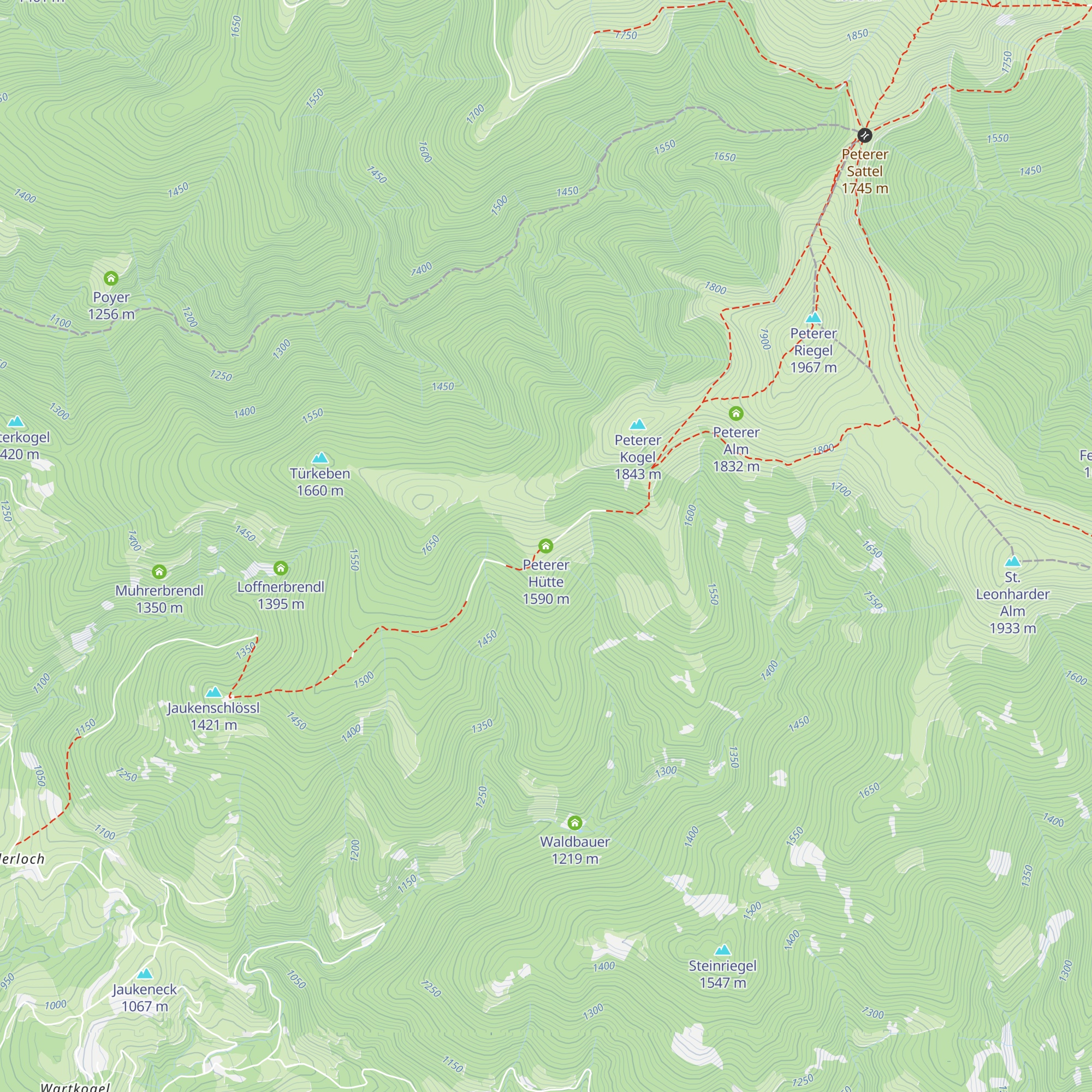 Peterer Hütte map