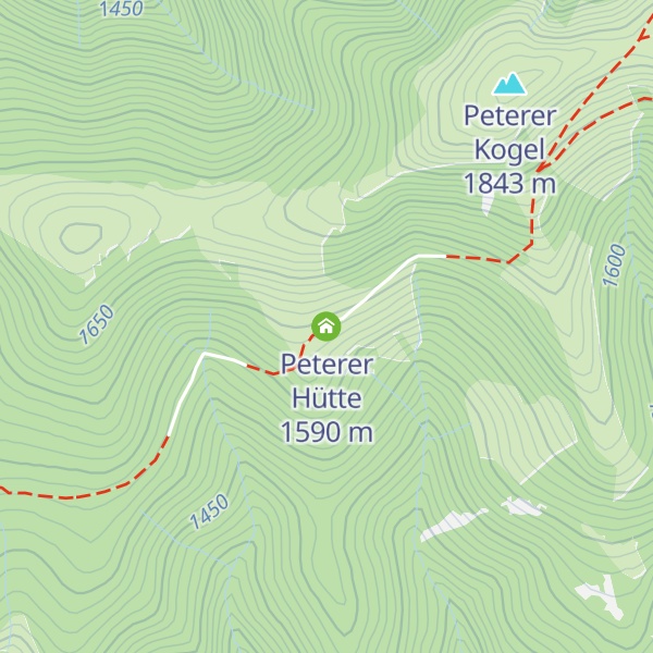 Map of Peterer Hütte