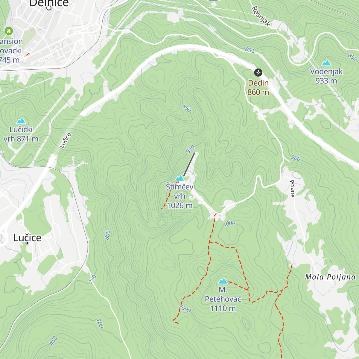 Planinski centar Petehovac map