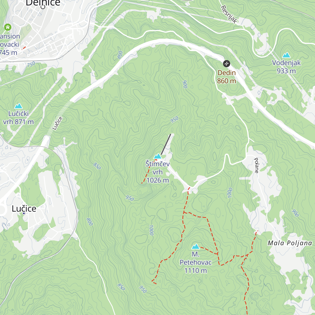 Planinski centar Petehovac map