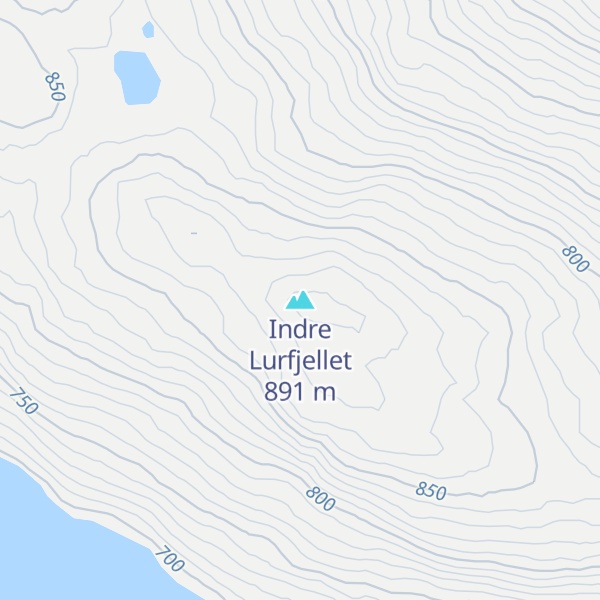 Map of Indre Lurfjellet