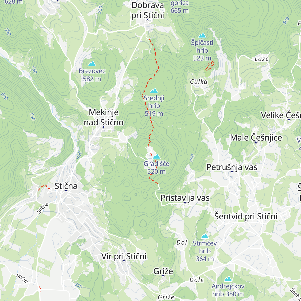 Lavričeva koča na Gradišču map