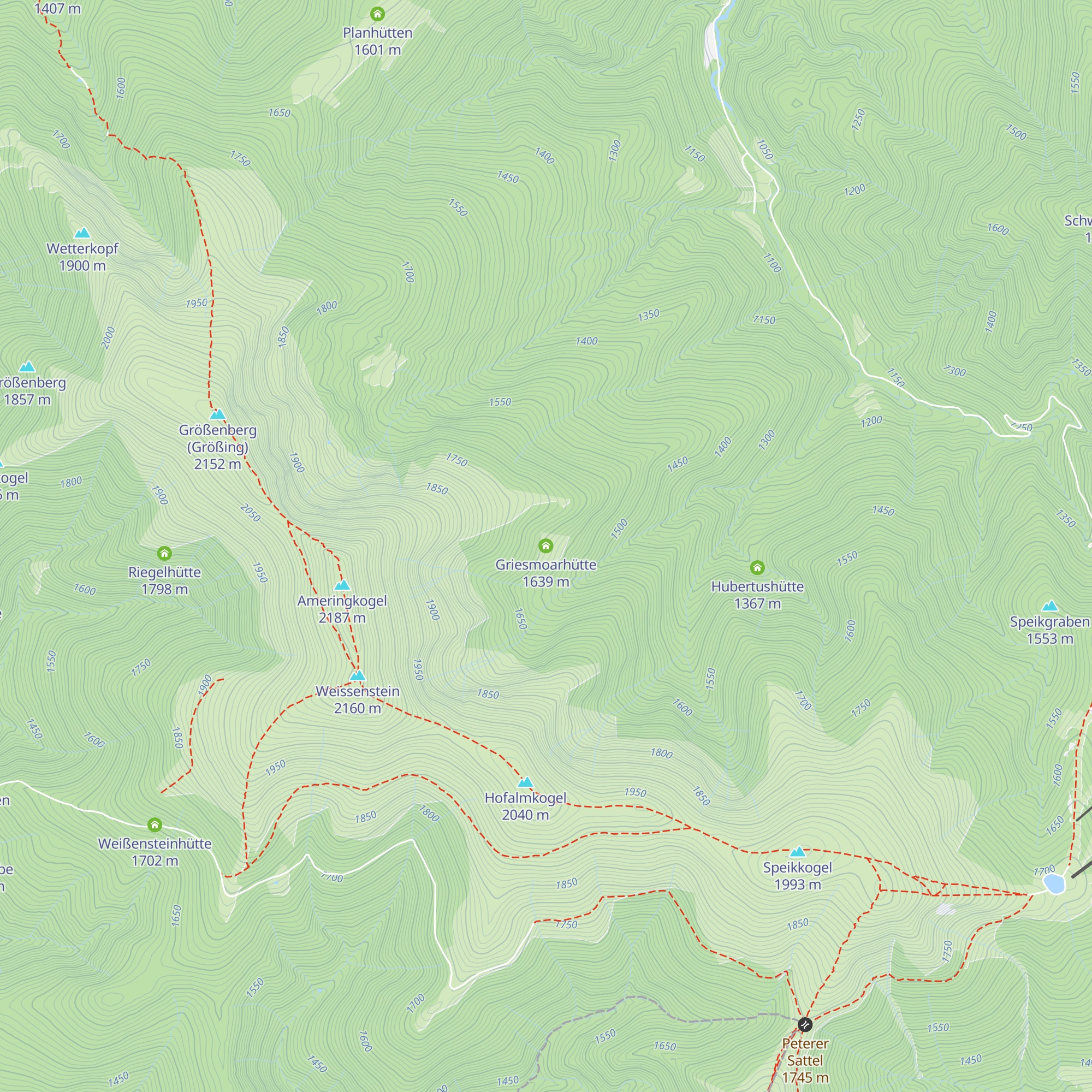 Griesmoarhütte map