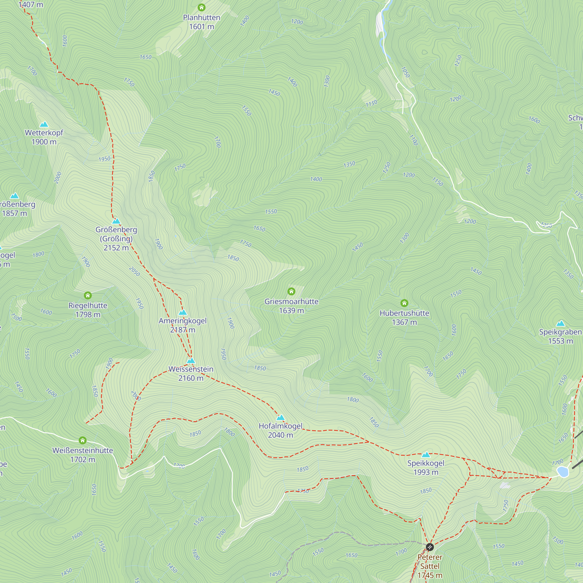 Griesmoarhütte map