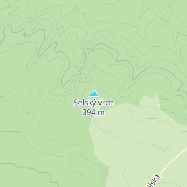 Map of Selský vrch