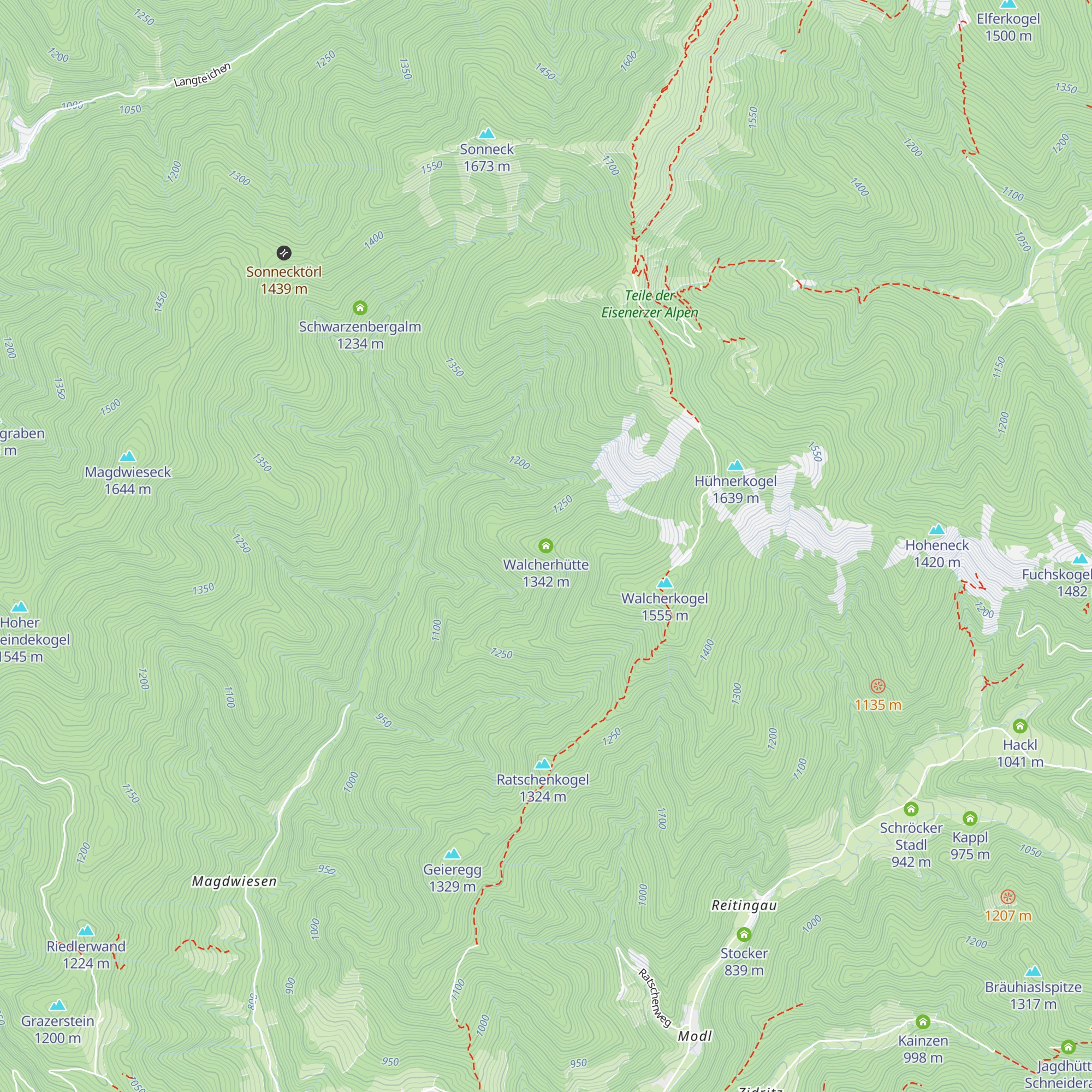 Walcherhütte map