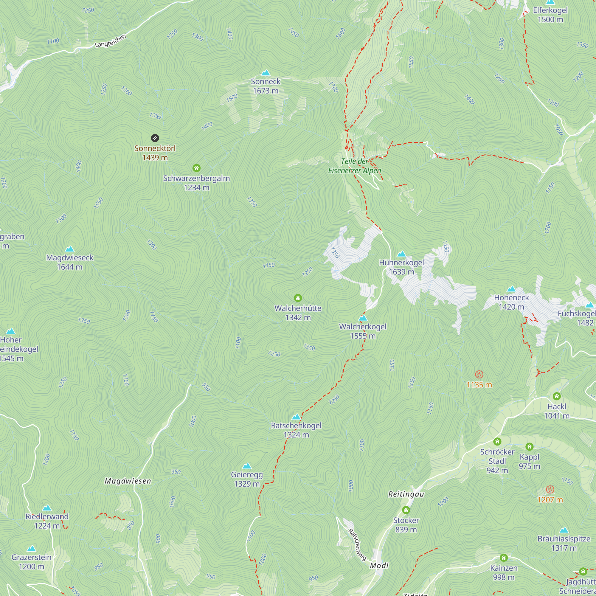 Walcherhütte map