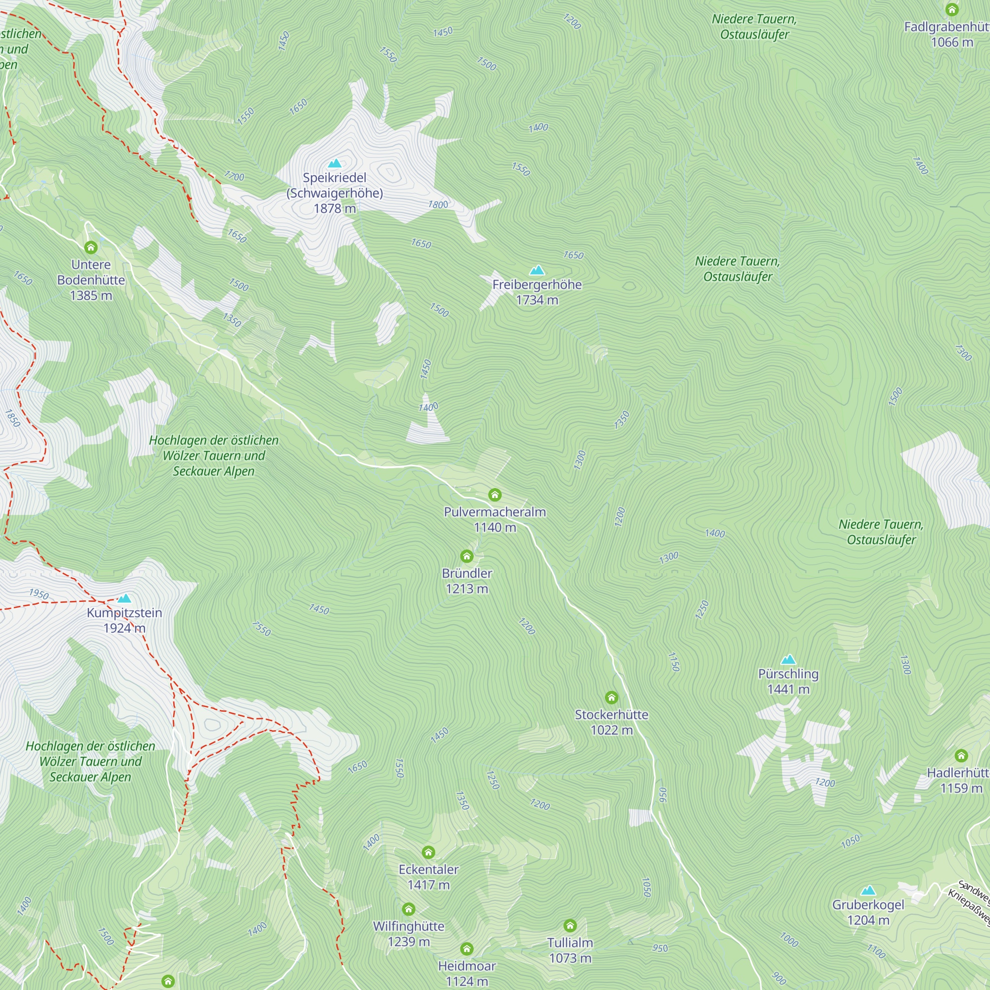 Pulvermacheralm map