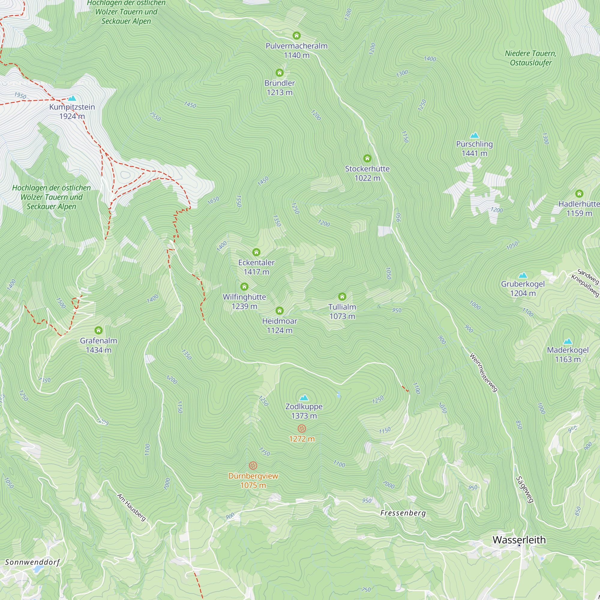 Padingeralm map