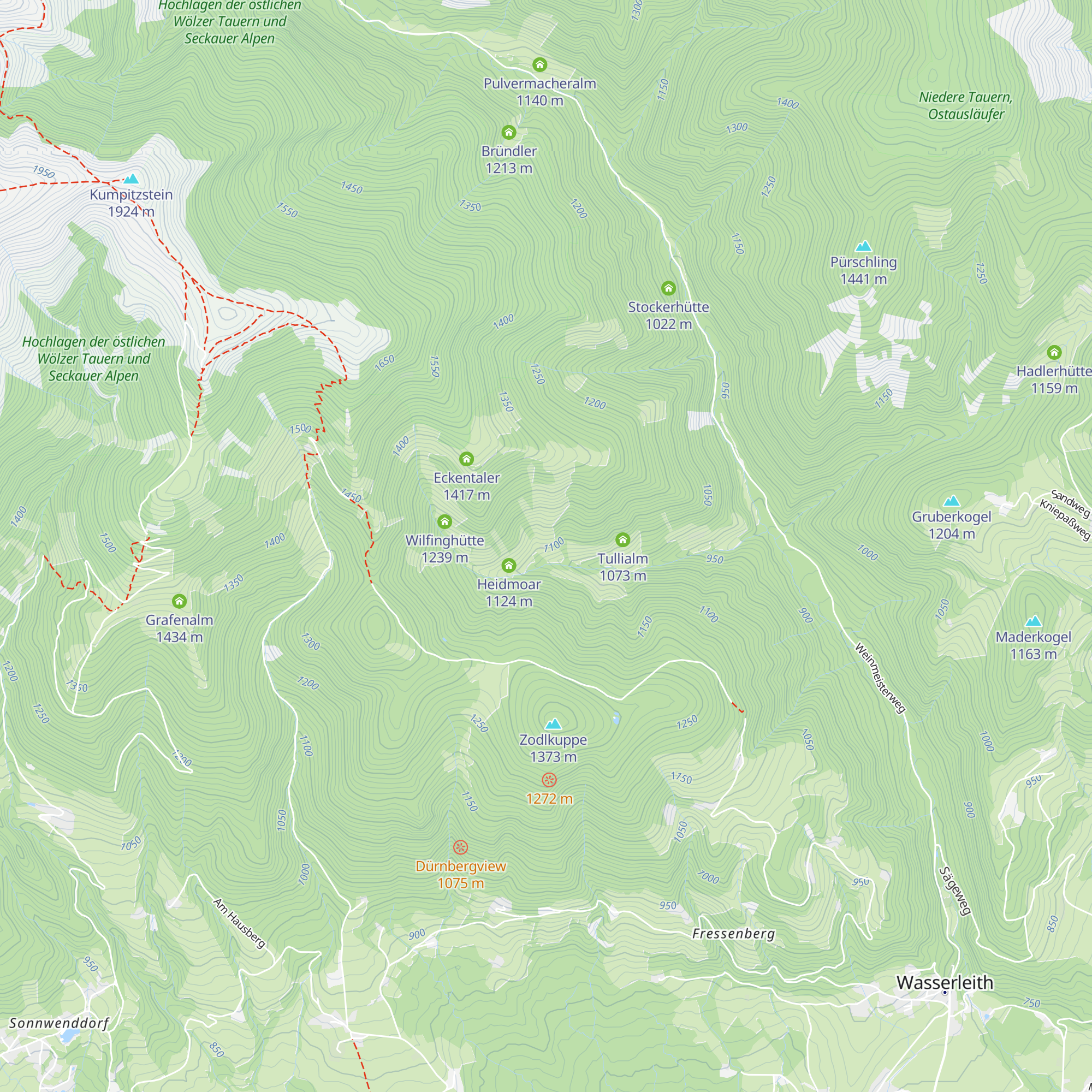 Padingeralm map