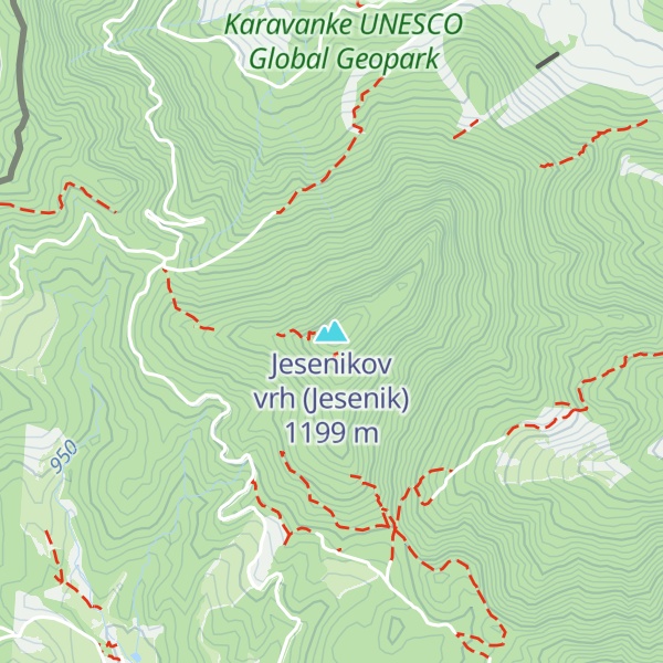 Map of Jesenikov vrh (Jesenik)