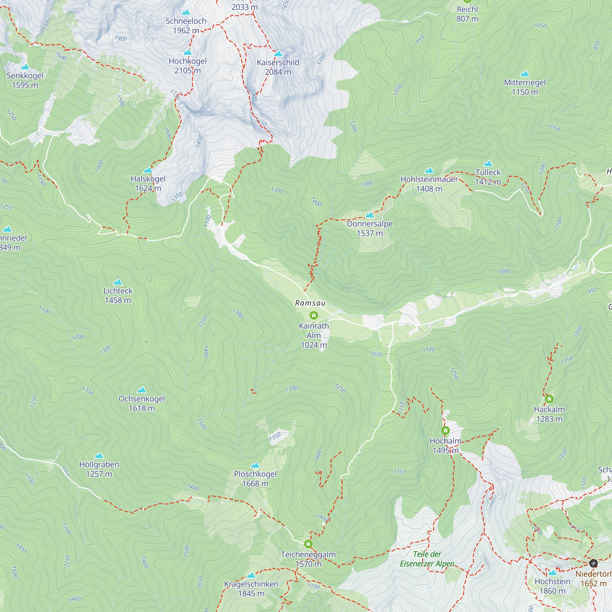 Alpengasthaus Ramsau map