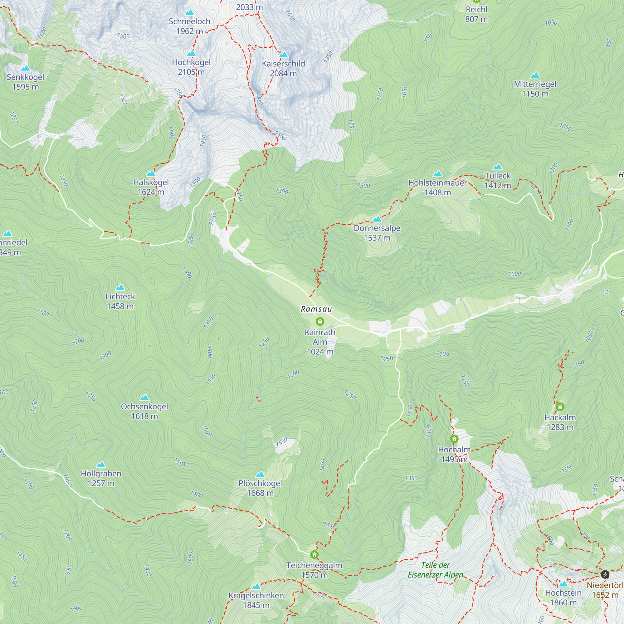 Alpengasthaus Ramsau map