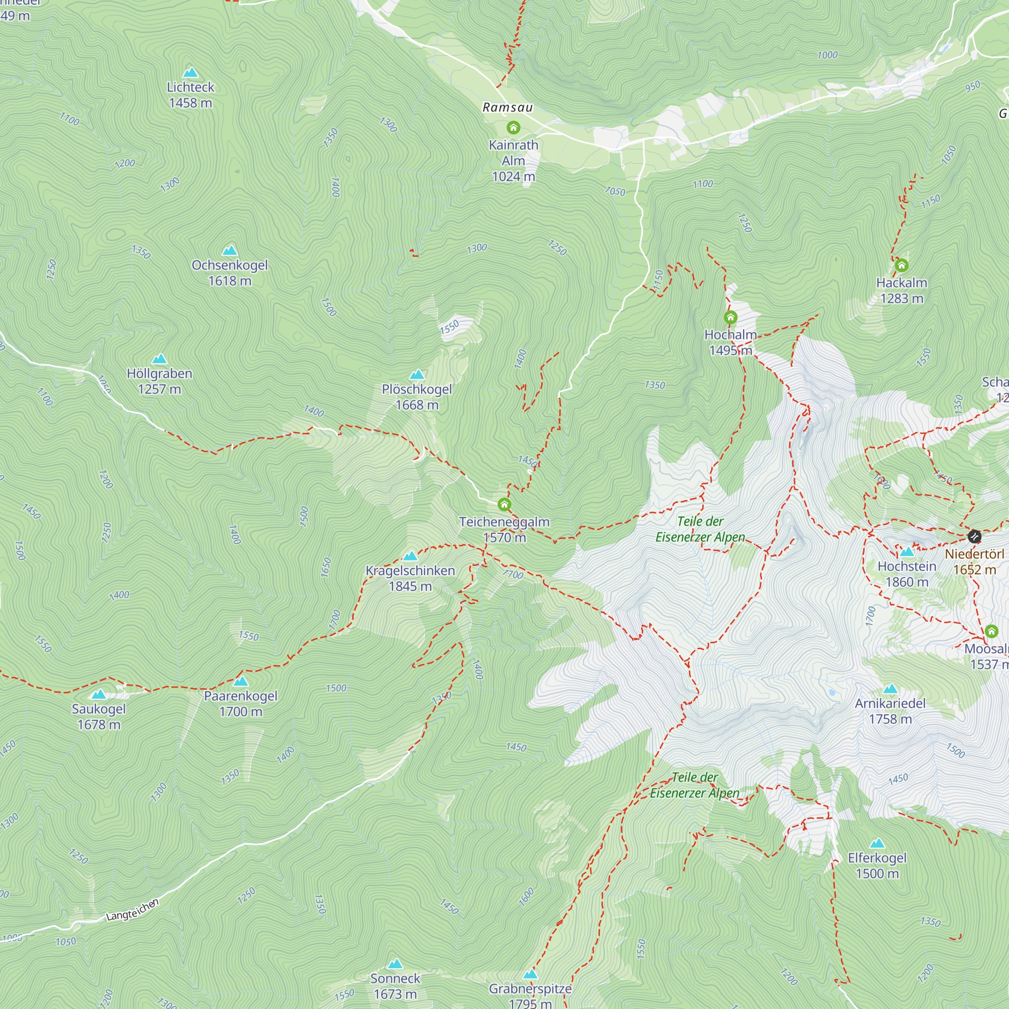 Teicheneggalm map