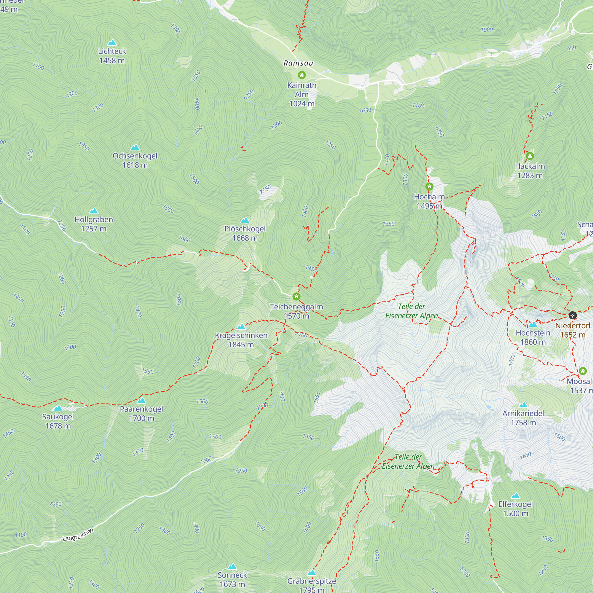 Teicheneggalm map