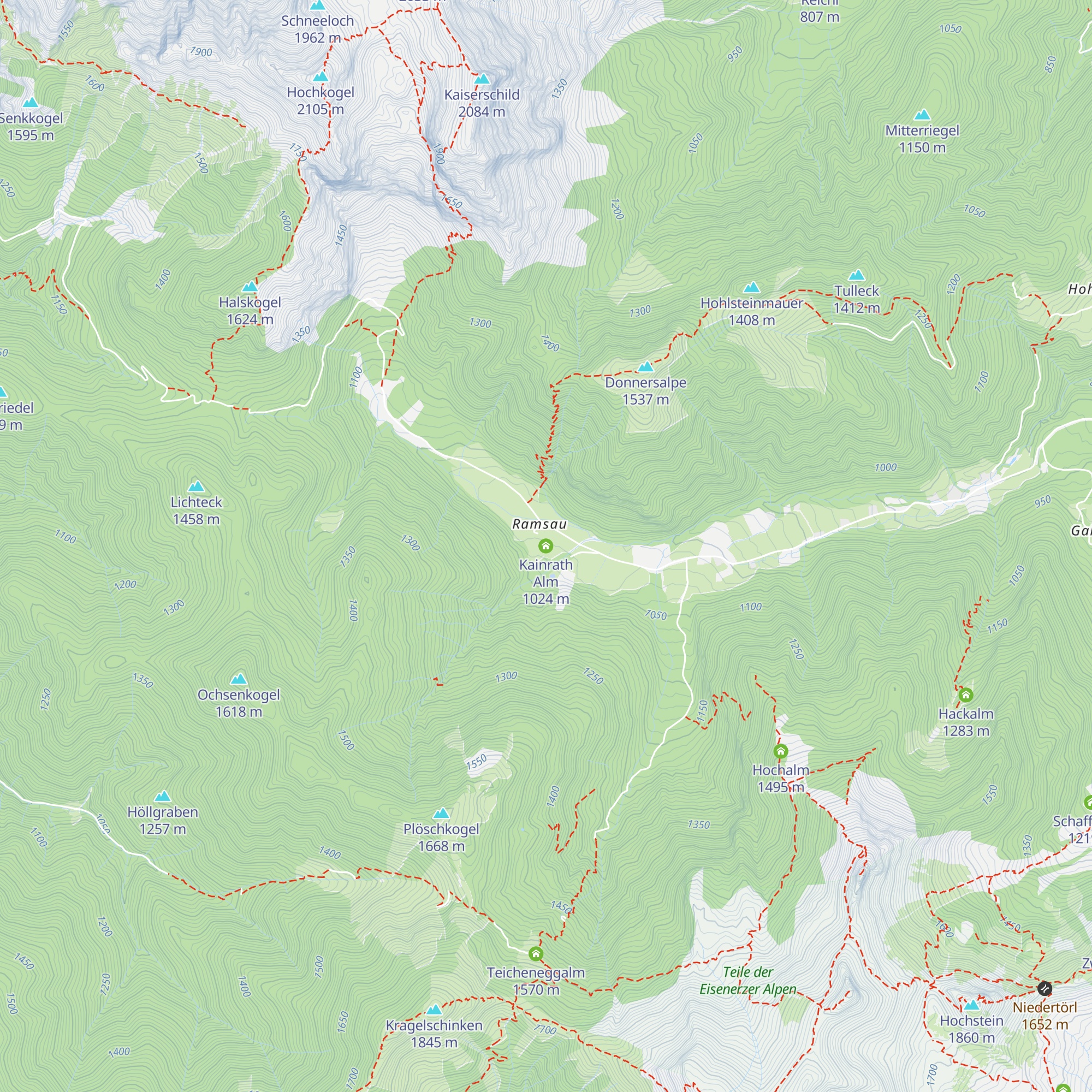 Kainrath Alm map