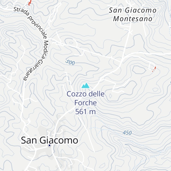 Map of Cozzo delle Forche