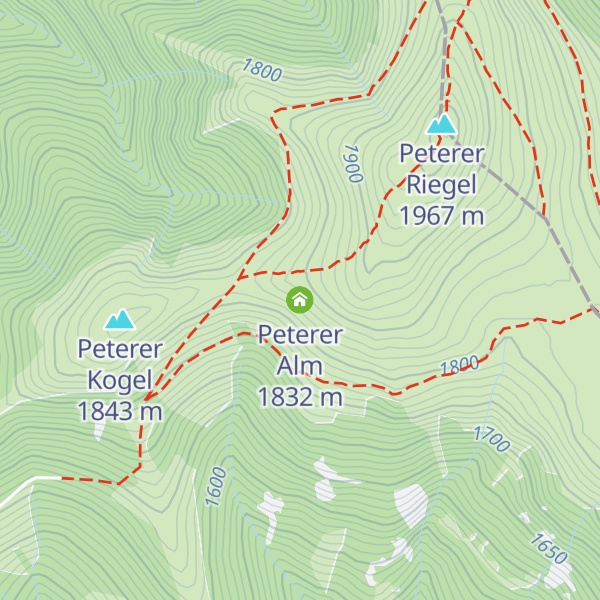 Map of Peterer Alm