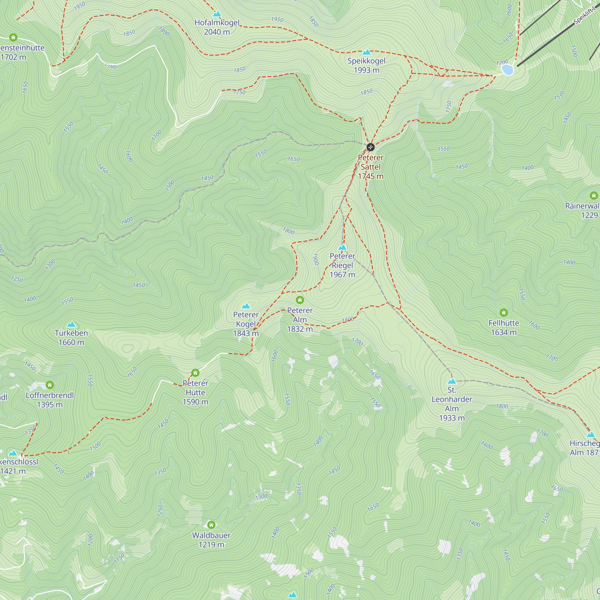 Peterer Alm map