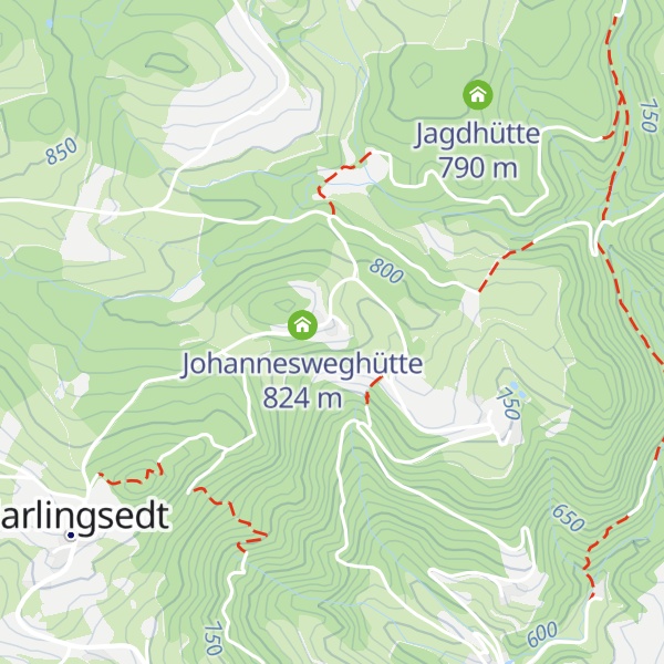 Map of Johannesweghütte/Rezeption