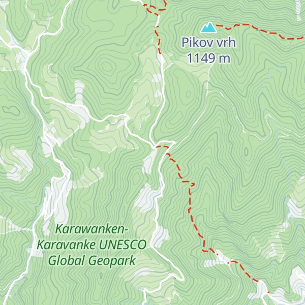 Map of Koča na Pikovem
