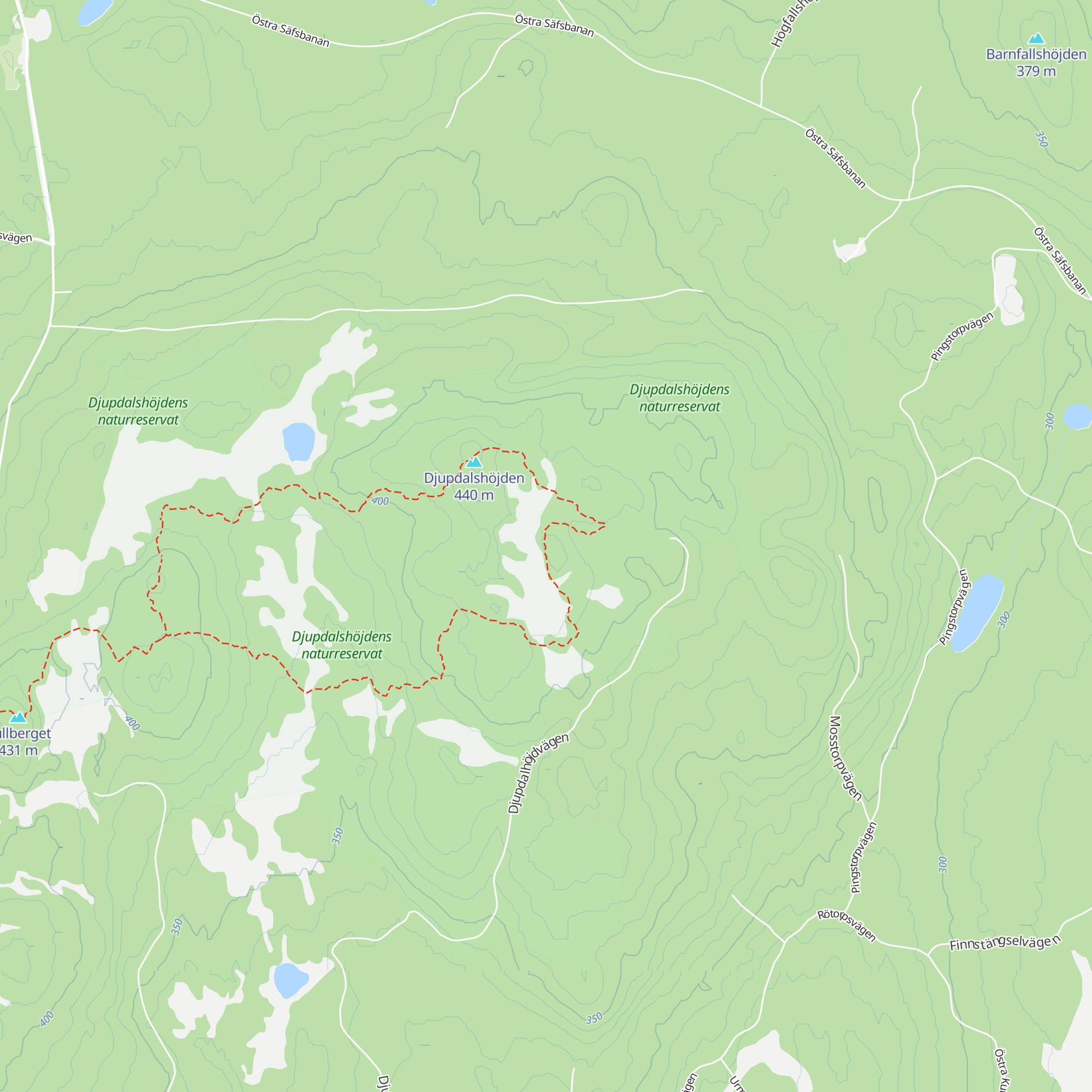 Hjortronbergsmossen Övernattningsstuga map