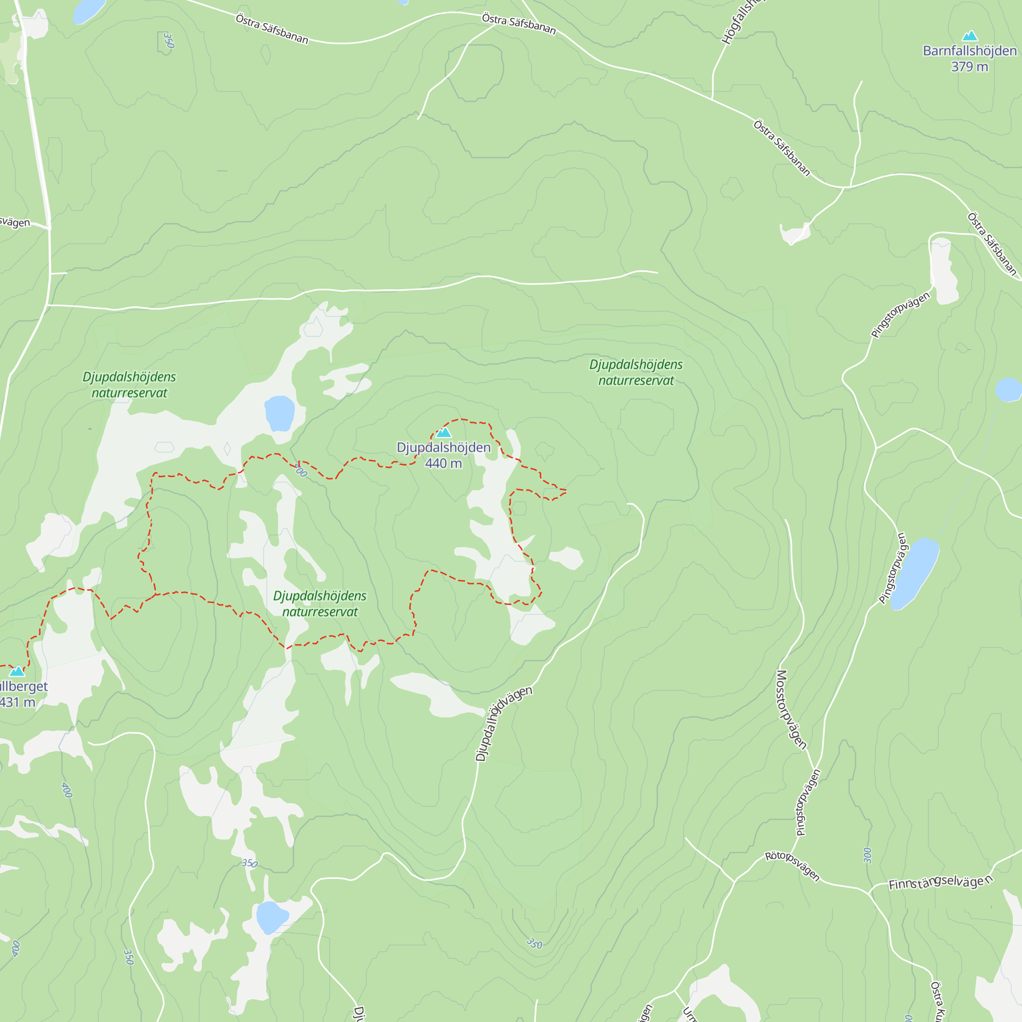 Hjortronbergsmossen Övernattningsstuga map