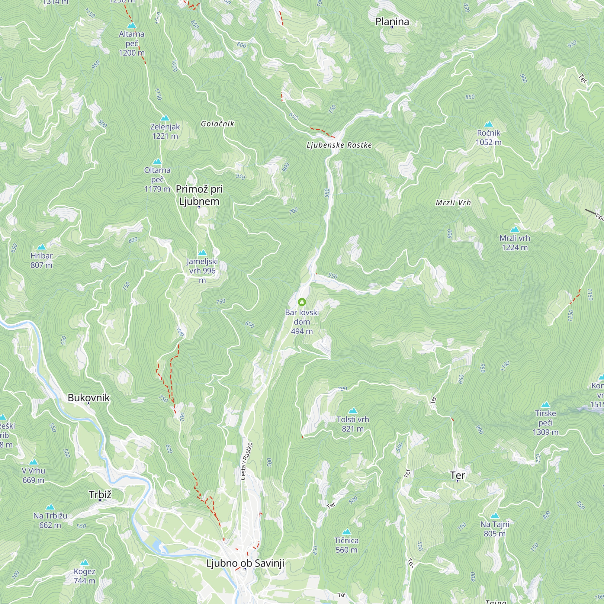 Bar lovski dom map