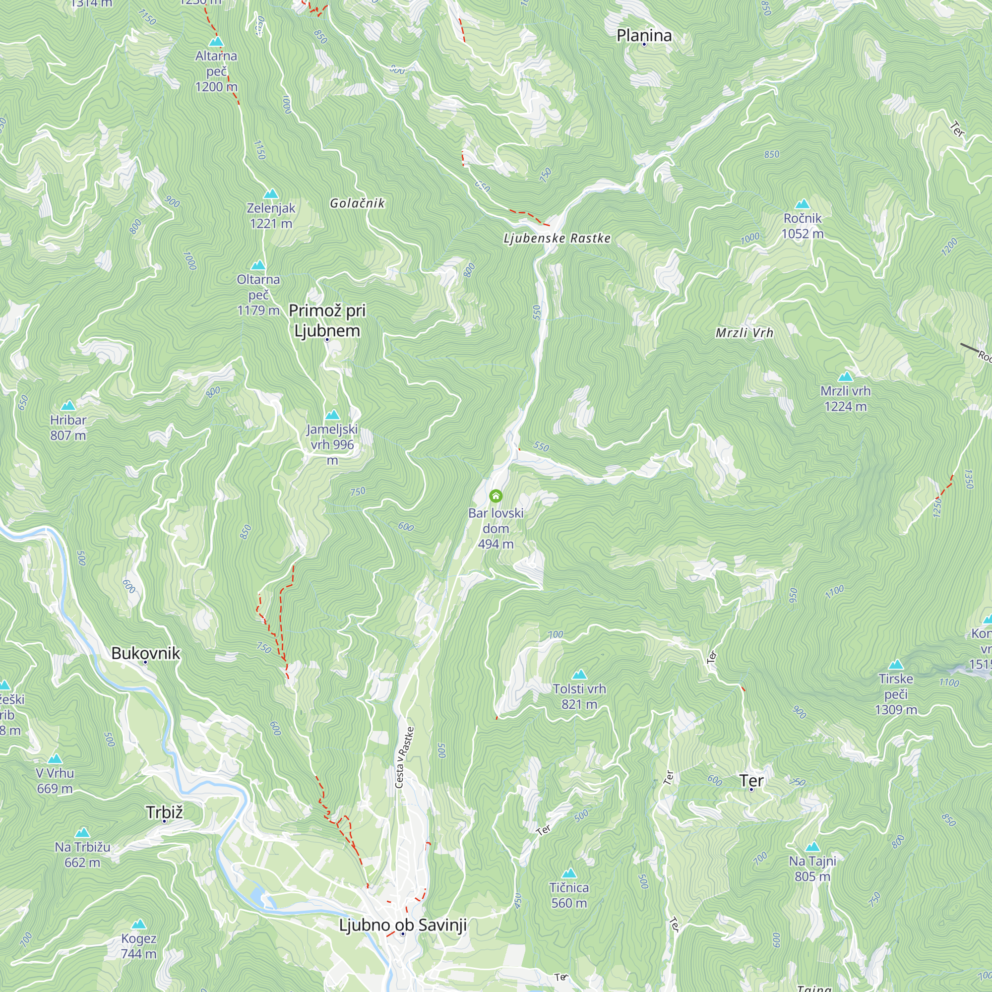 Bar lovski dom map