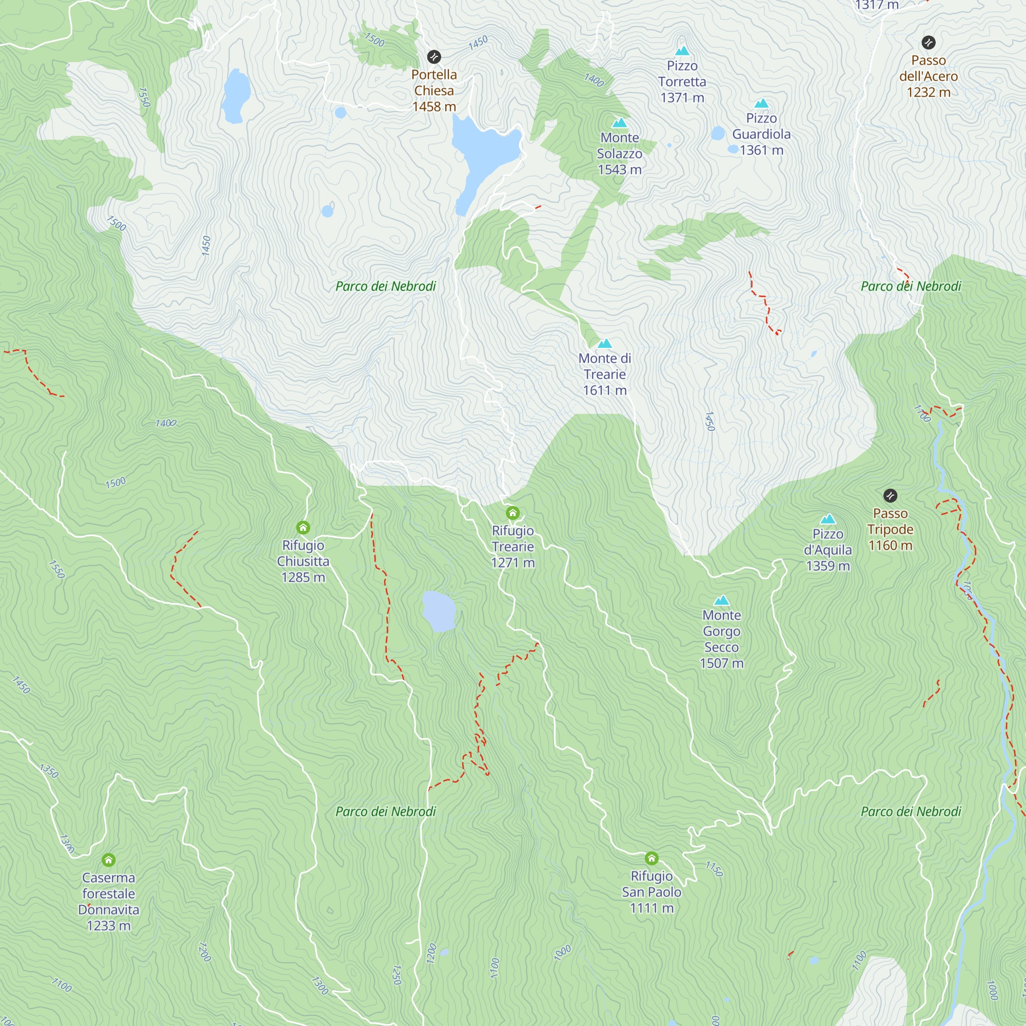 Rifugio Trearie map