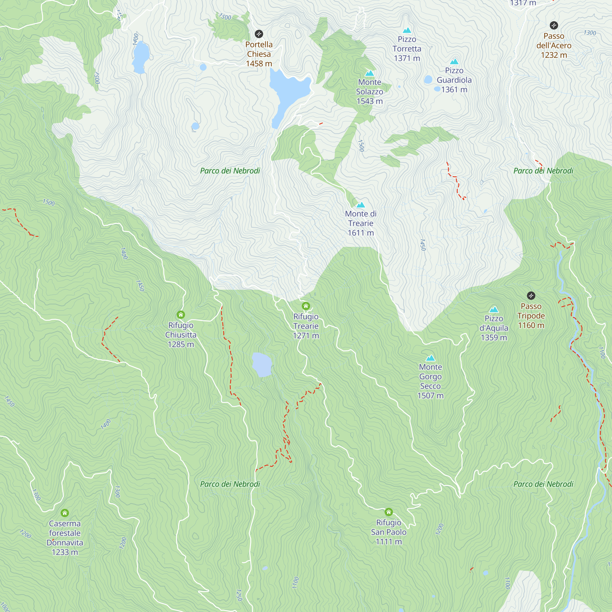 Rifugio Trearie map
