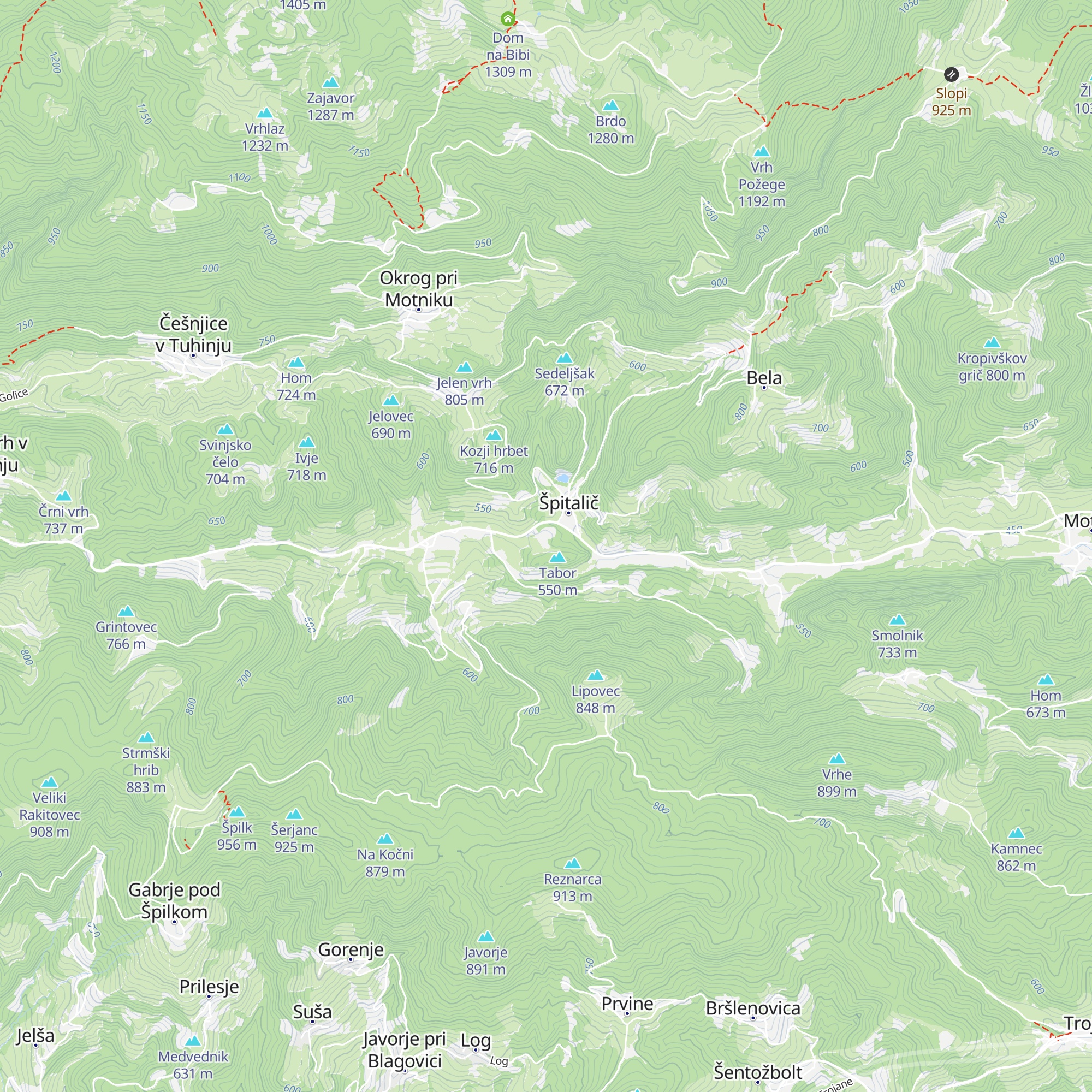 Lovska koča LD Motnik-Špitalič map