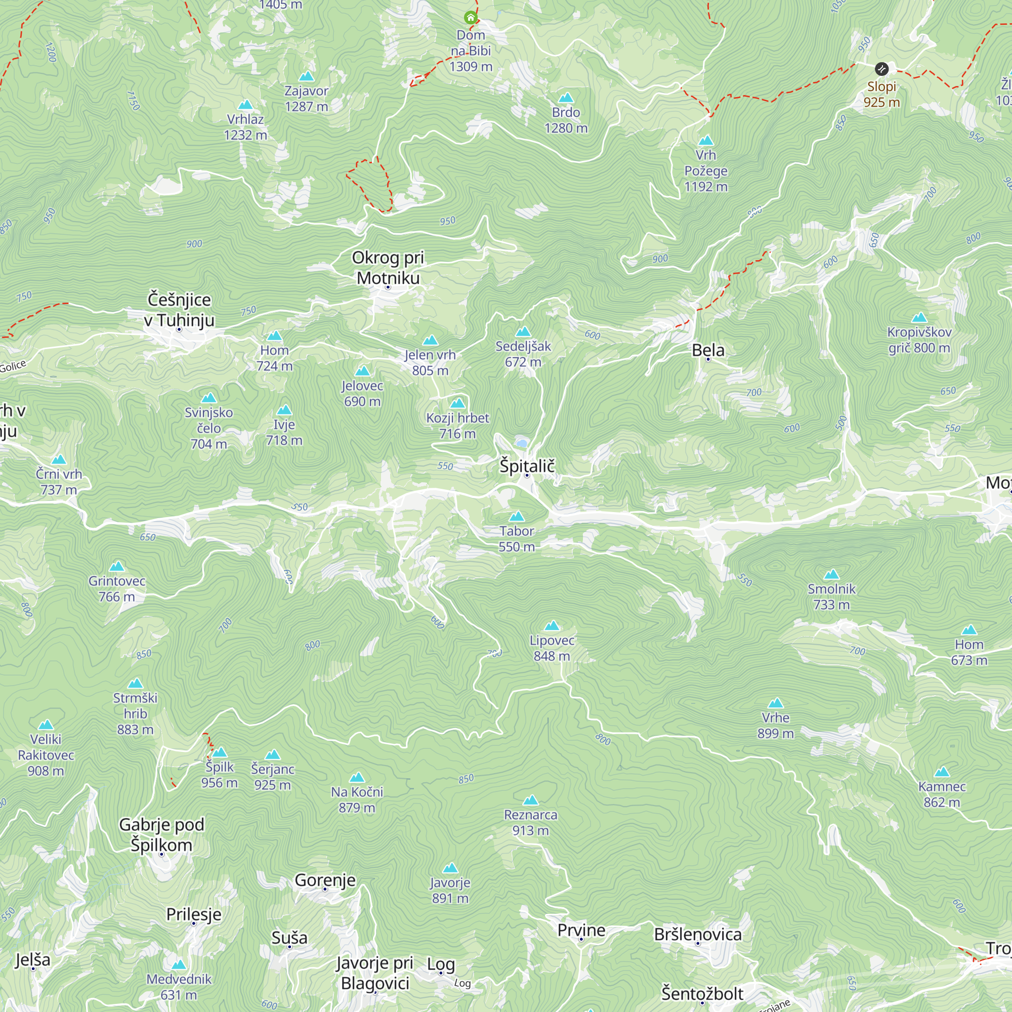 Lovska koča LD Motnik-Špitalič map