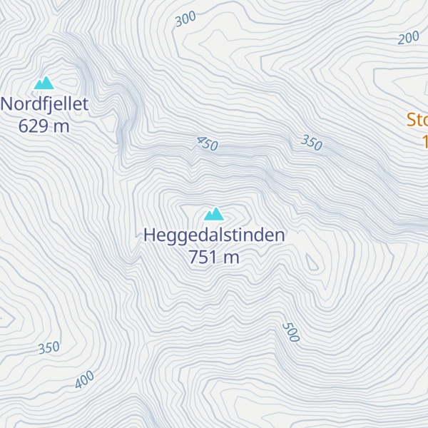 Map of Heggedalstinden