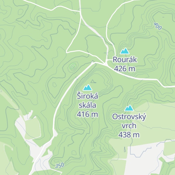 Map of Široká skála