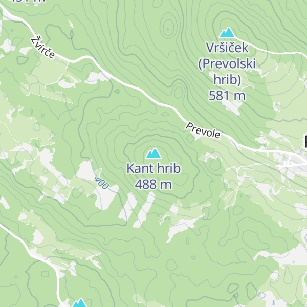 Map of Kant hrib