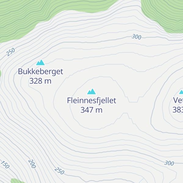 Map of Fleinnesfjellet