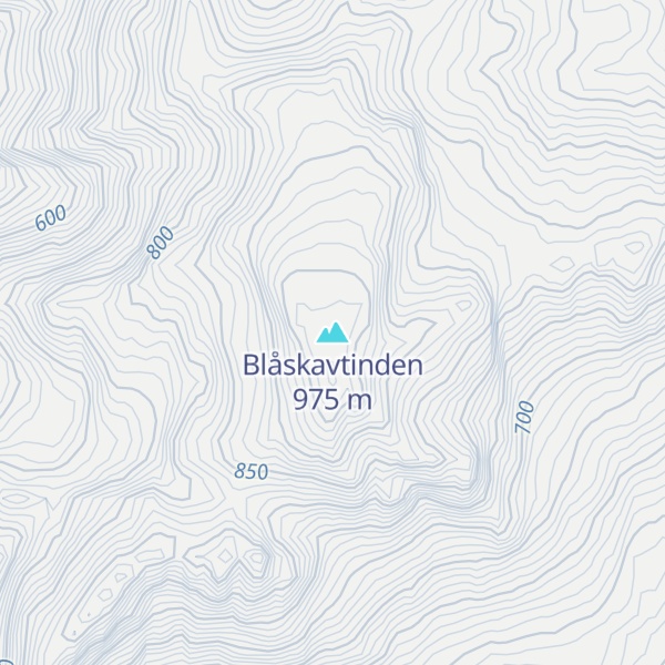 Map of Blåskavtinden