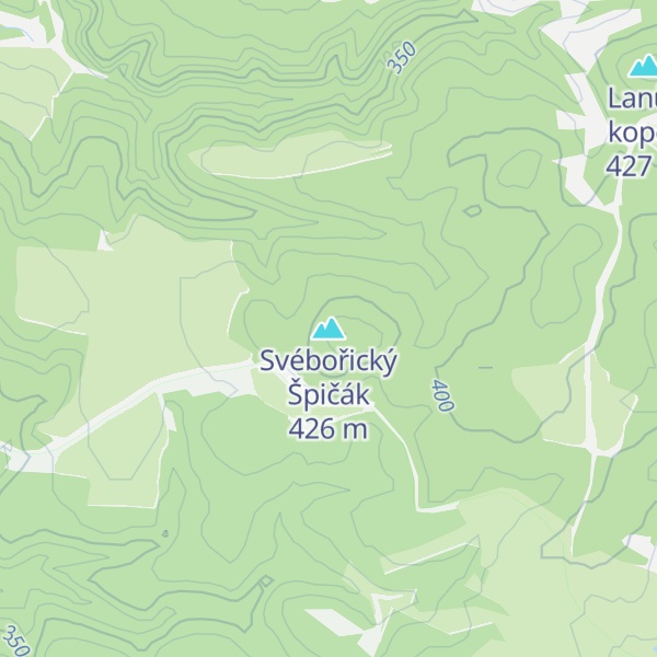 Map of Svébořický Špičák