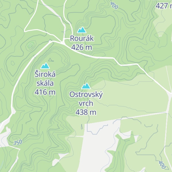 Map of Ostrovský vrch