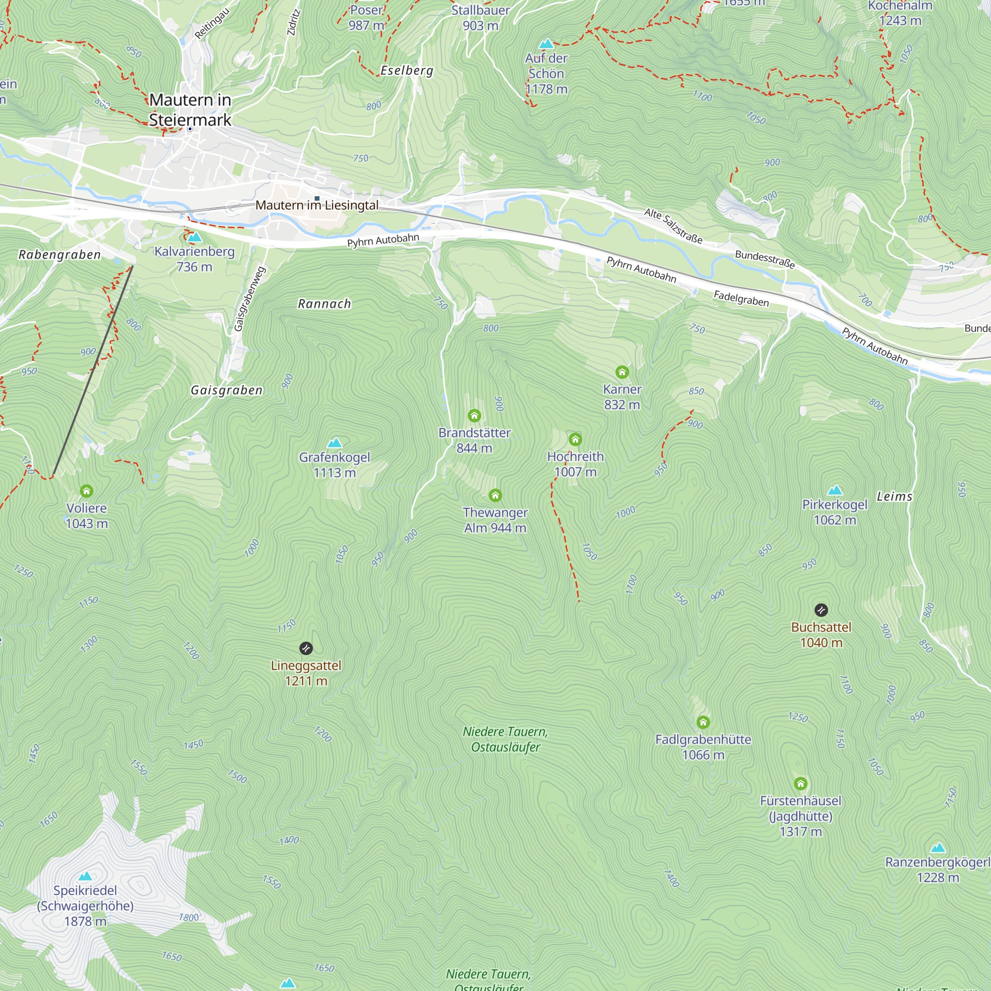 Thewanger Alm map