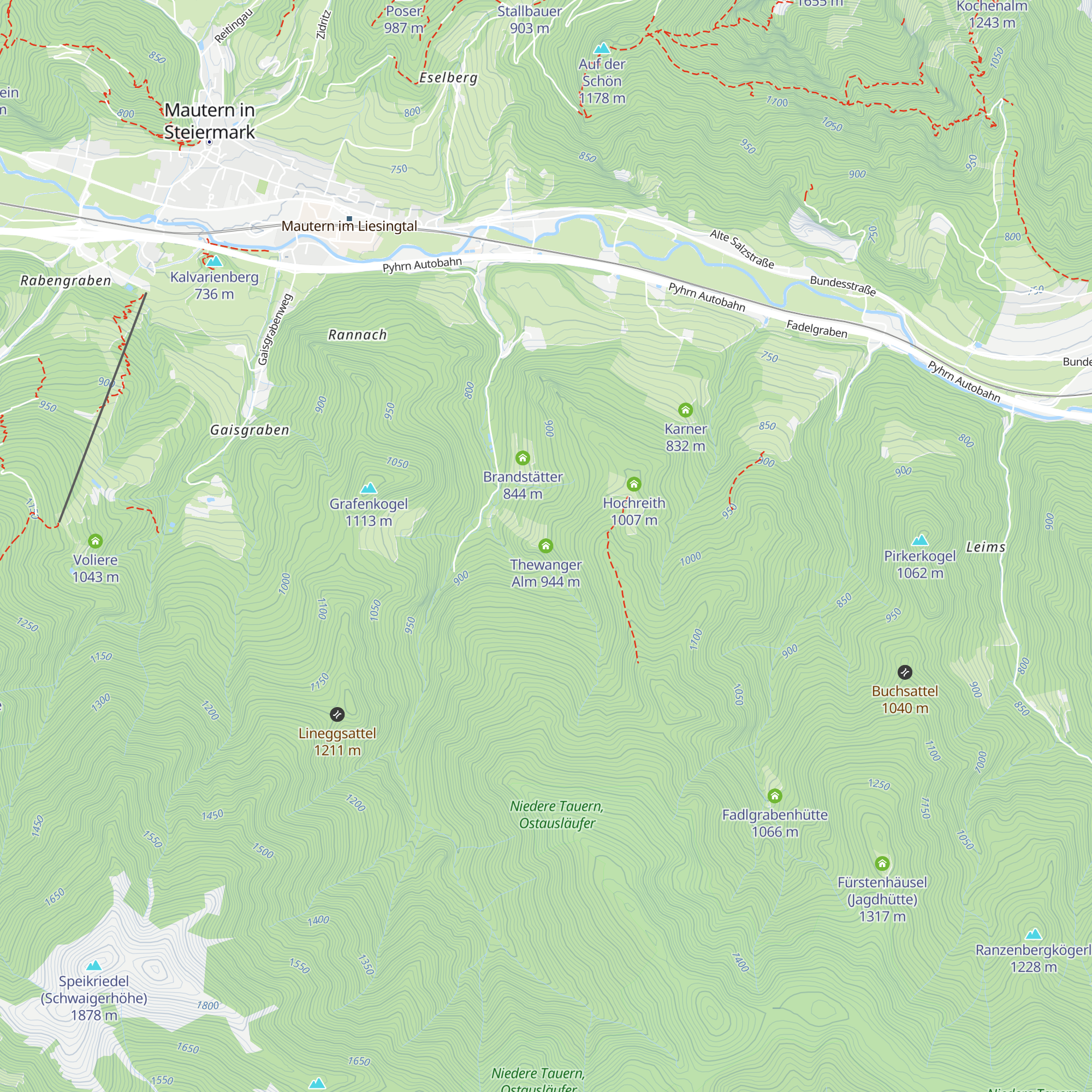Thewanger Alm map
