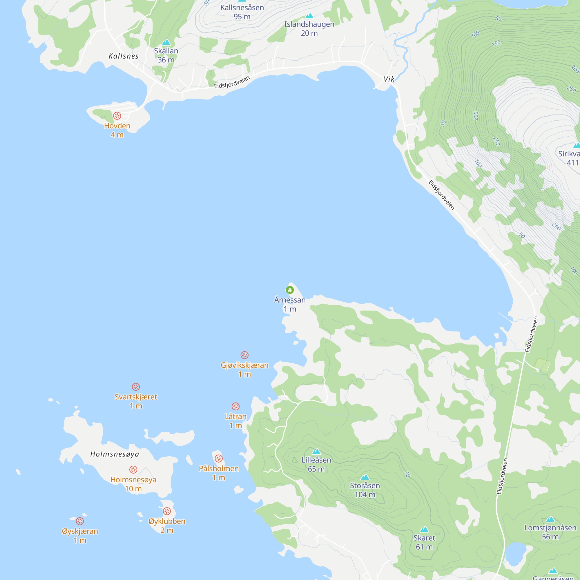 Årnessan map