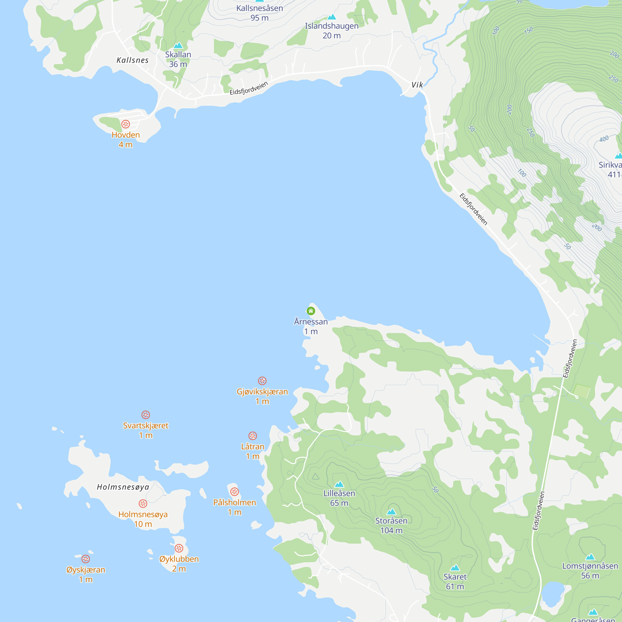 Årnessan map