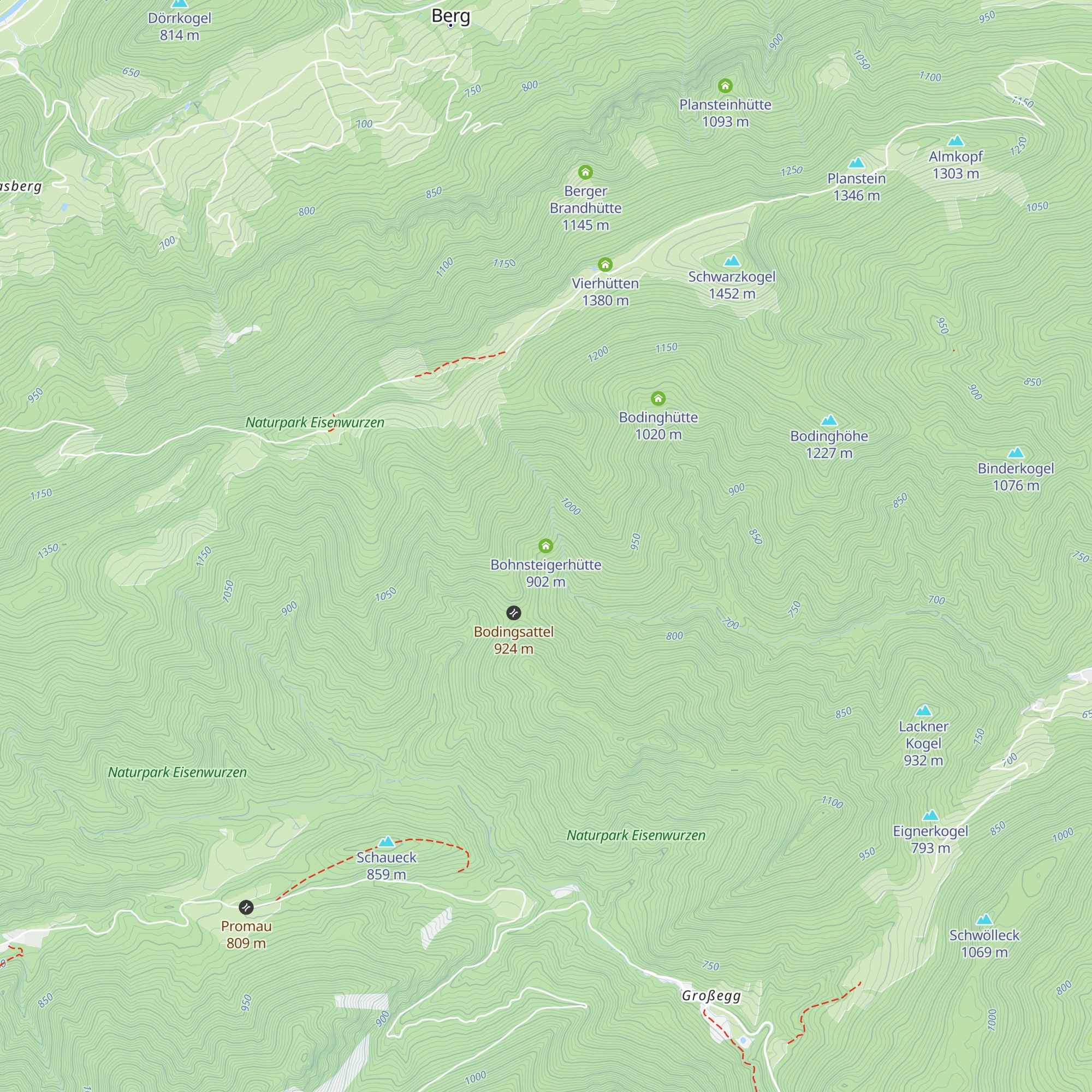 Bohnsteigerhütte map