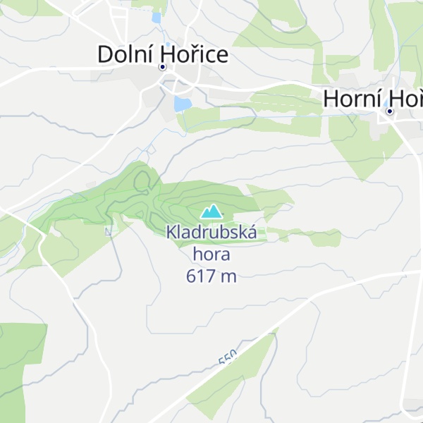 Map of Kladrubská hora