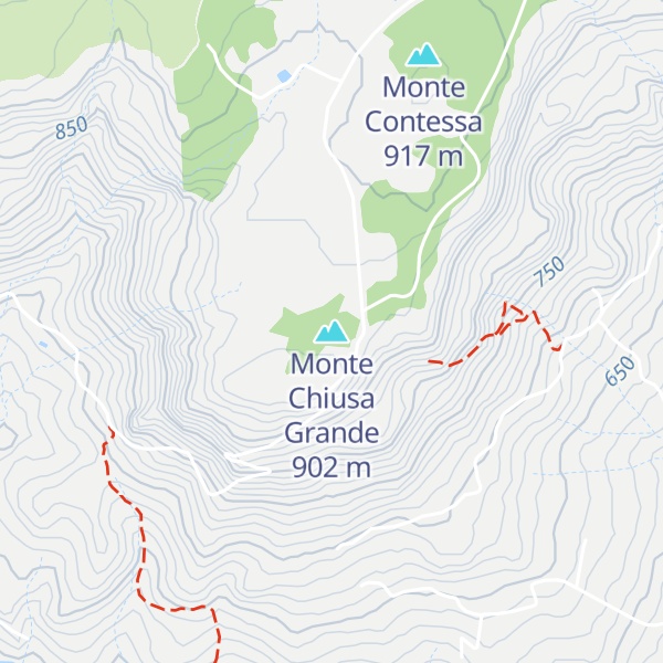 Map of Monte Chiusa Grande