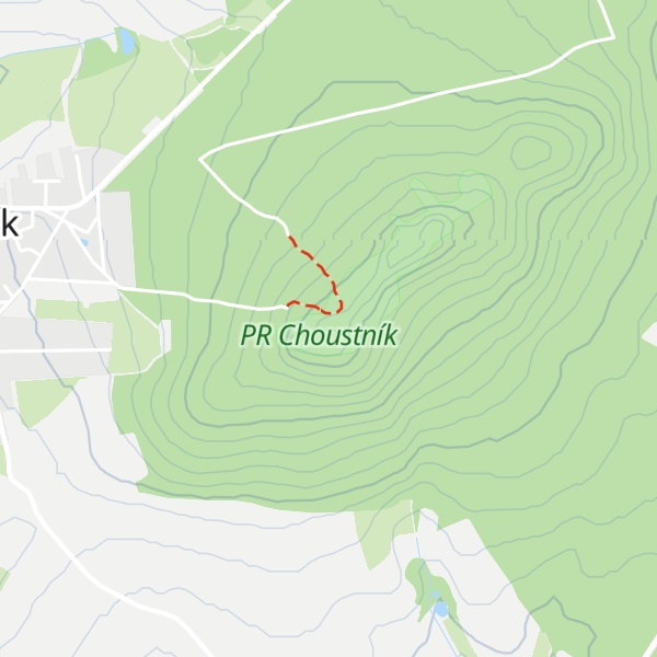 Map of Choustník