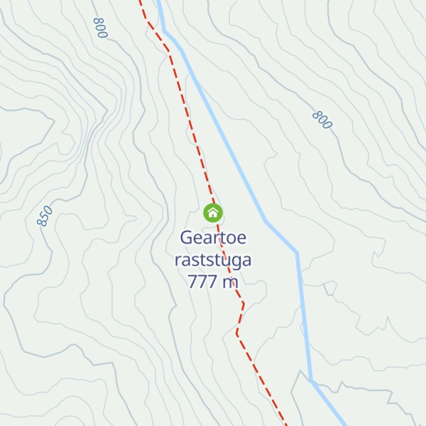 Map of Geartoe raststuga